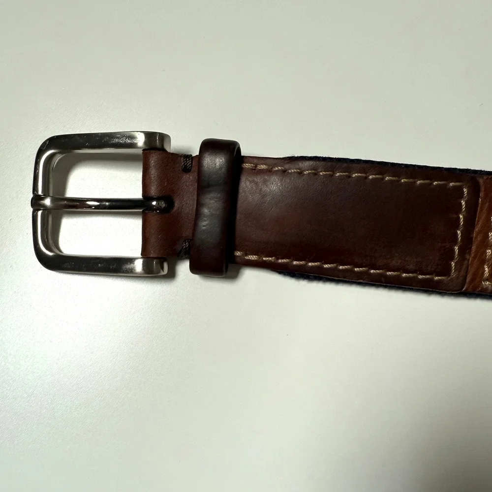 Brooks Brothers Belt Mens 38 Brown Leather Preppy American Classic